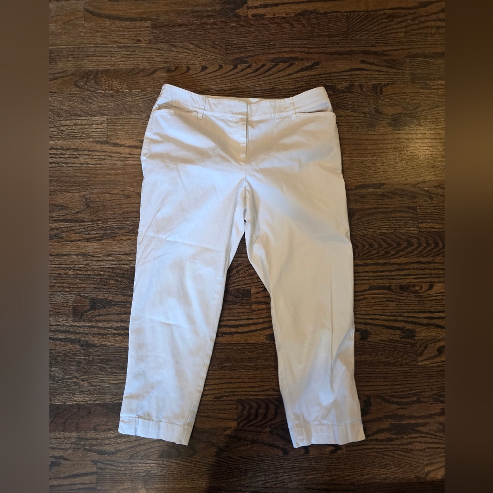 Talbots Women's White Perfect Crop Jeans Size 4P